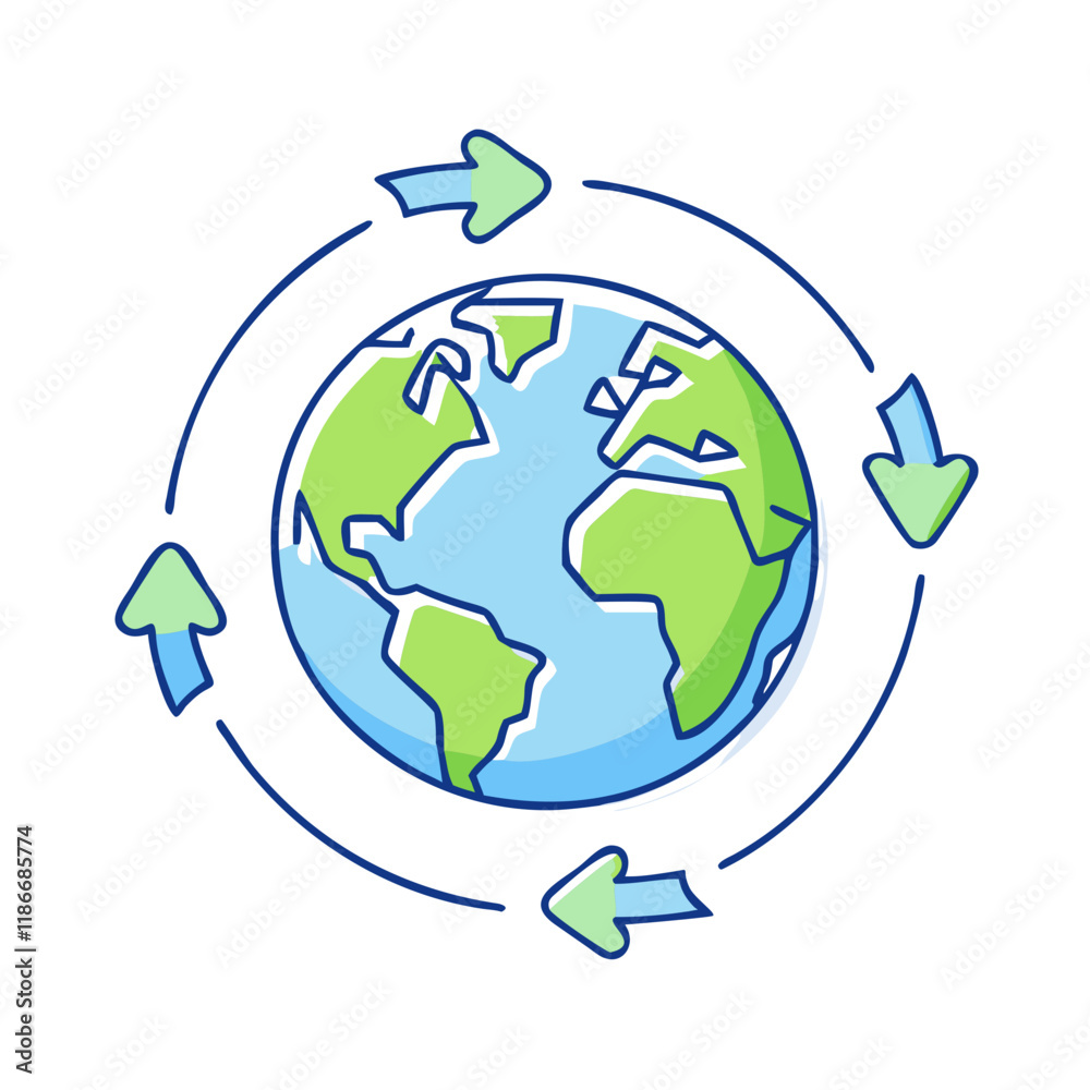 earth with recycling arrows vector icon, earth day vector illustration - simple illustration of earth with recycling arrows perfect for logos, and earth day-themed designs. earth with recycling arrows vector icon, earth day vector illustration - simple illustration of earth with recycling arrows perfect for logos, and earth day-themed designs.