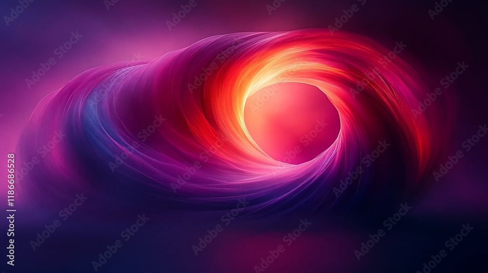 Fototapeta premium Abstract Swirling Nebula of Vivid Purple and Red Hues