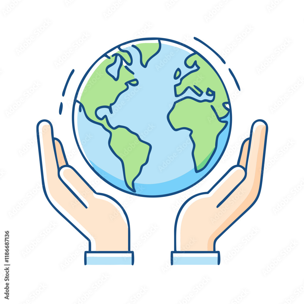 hands holding earth vector icon, earth day vector illustration - simple illustration of hands holding earth perfect for logos, and earth day-themed designs. hands holding earth vector icon, earth day vector illustration - simple illustration of hands holding earth perfect for logos, and earth day-themed designs.