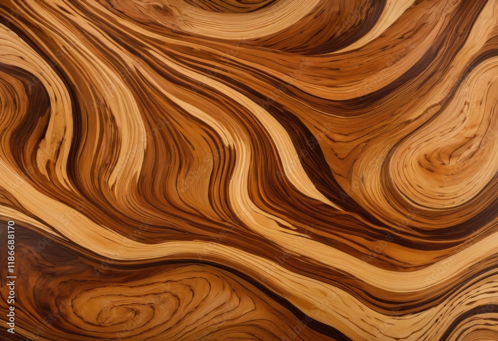 Fototapeta premium detailed close beautiful natural wood grain patterns showcasing rich textures elegant swirls varying shades tones, design, surface, structure, lines, color