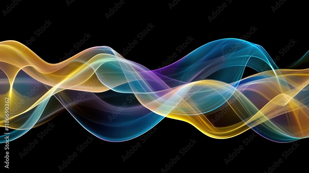 Naklejka premium Abstract colorful wave background.