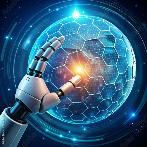 A conceptual design illustrating artificial intelligence in security and privacy,