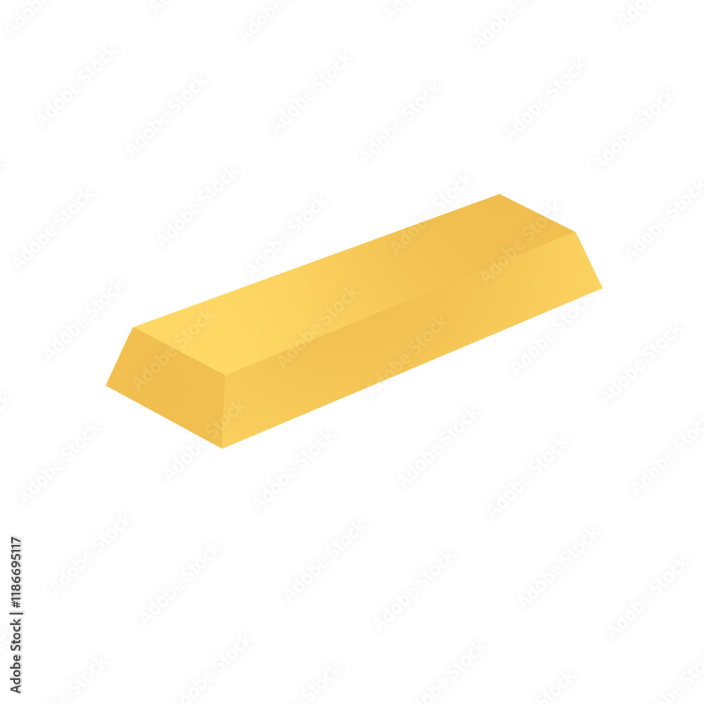 Gold bar isolated on transparent background, png image Gold bar isolated on transparent background, png image