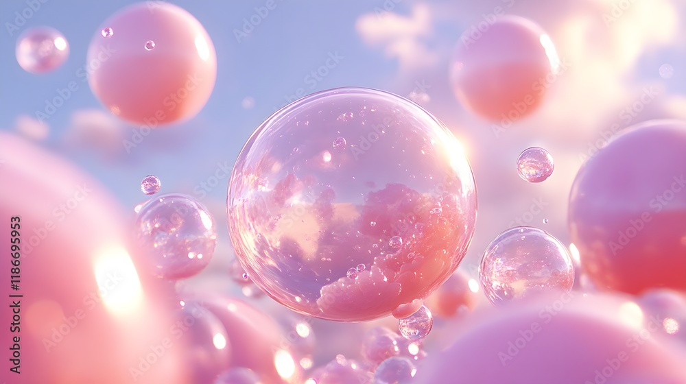 Soft Pastel Pattern of Bubbles in High-Resolution Photorealistic Style Soft Pastel Pattern of Bubbles in High-Resolution Photorealistic Style