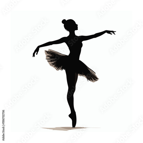 Silhouettes vector illustration of ballet dancers ballerinas beauty dancing.