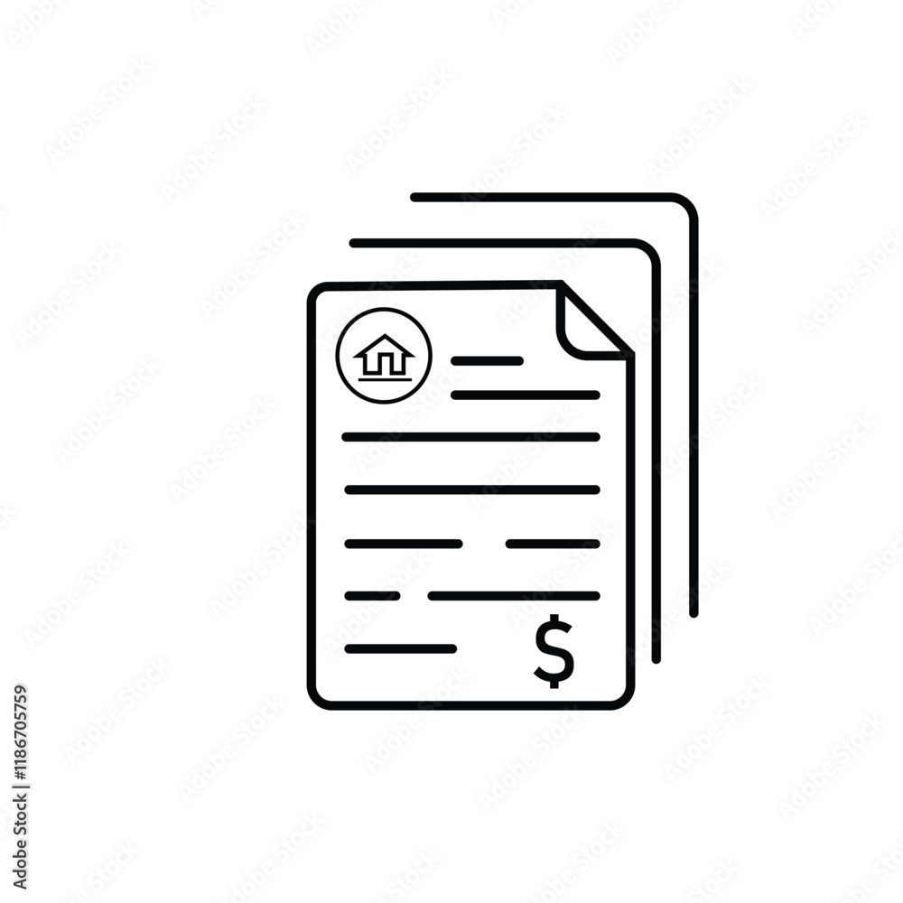 Bank statement icon isolated on white background. Bank statement icon isolated on white background.