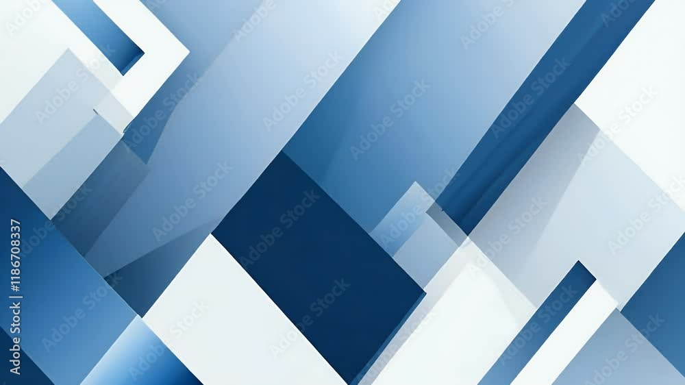 Abstract blue geometric shapes background design