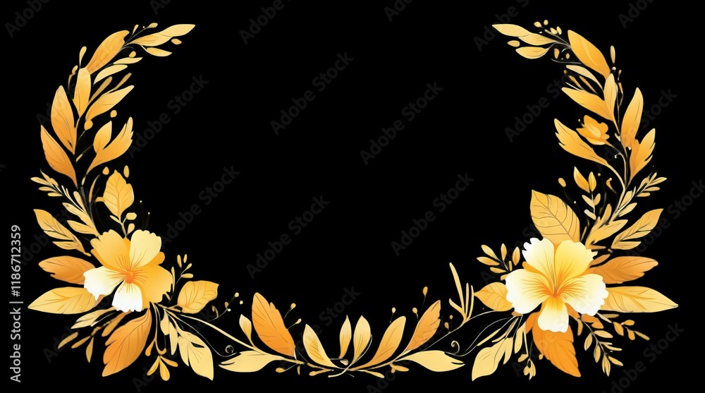 Vibrant Botanical Elements with Floral Accents and Detailed High-Quality Design Vibrant Botanical Elements with Floral Accents and Detailed High-Quality Design