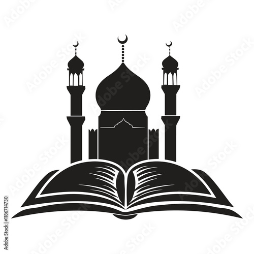 elegant illustration of mosque silhouette