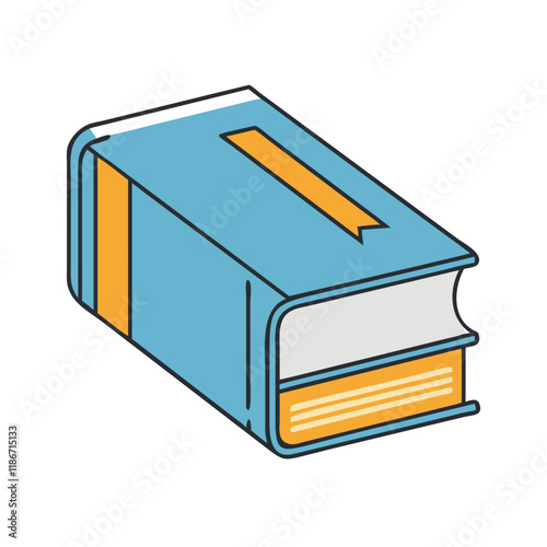 hardcover book vector icon, book day vector illustration - simple illustration of hardcover book perfect for logos, and book day-themed designs.