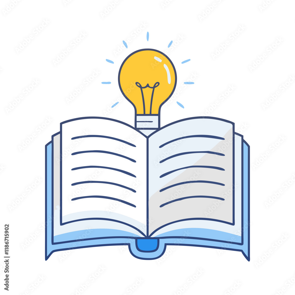 open book with light bulb vector icon, book day vector illustration - simple illustration of open book with light bulb perfect for logos, and book day-themed designs. open book with light bulb vector icon, book day vector illustration - simple illustration of open book with light bulb perfect for logos, and book day-themed designs.