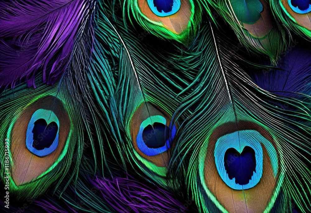 Fototapeta premium captivating close lush luxurious fur textures showcasing spectrum rich colors pattern variations, softness, luxury, elegance, plush, shine, beauty, modern