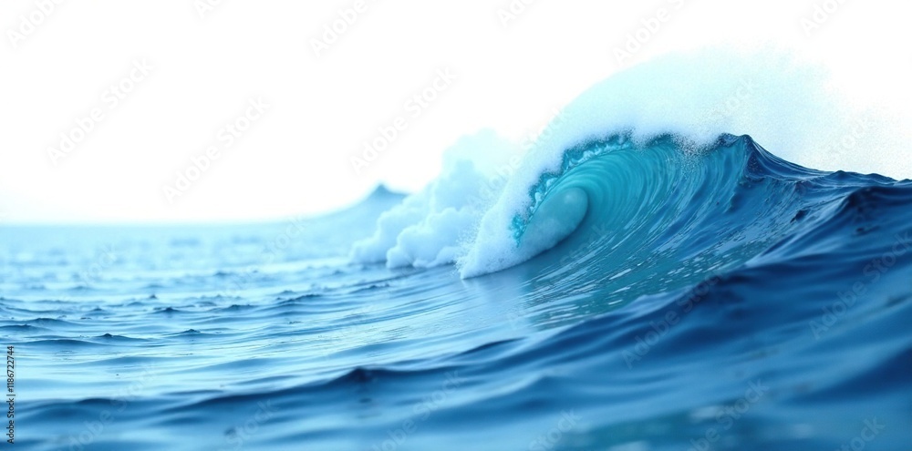 White background with deep blue abstract wave pattern and subtle gradient effect with soft focus and mist effects, white background, oceanic atmosphere, deep blue abstract waves White background with deep blue abstract wave pattern and subtle gradient effect with soft focus and mist effects, white background, oceanic atmosphere, deep blue abstract waves