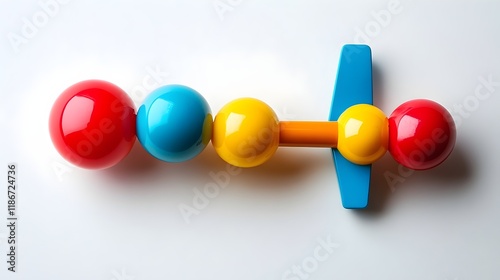 Colorful Toy Stacking Balls Fun Educational Playtime Developmental Skill photo