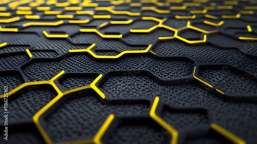 Wallpaper Mural Striking Yellow and Black Seamless Design in Photorealistic Detail Torontodigital.ca