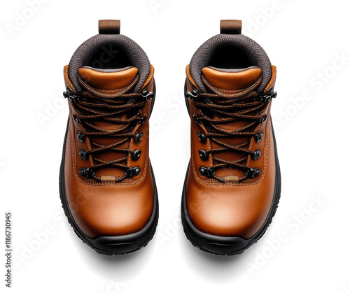 Hiking Boots on Transparent Background for Camping photo