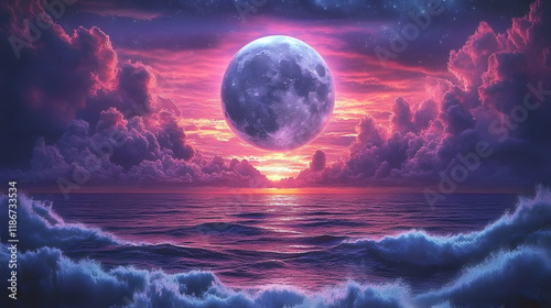 earth and moon with beautiful background