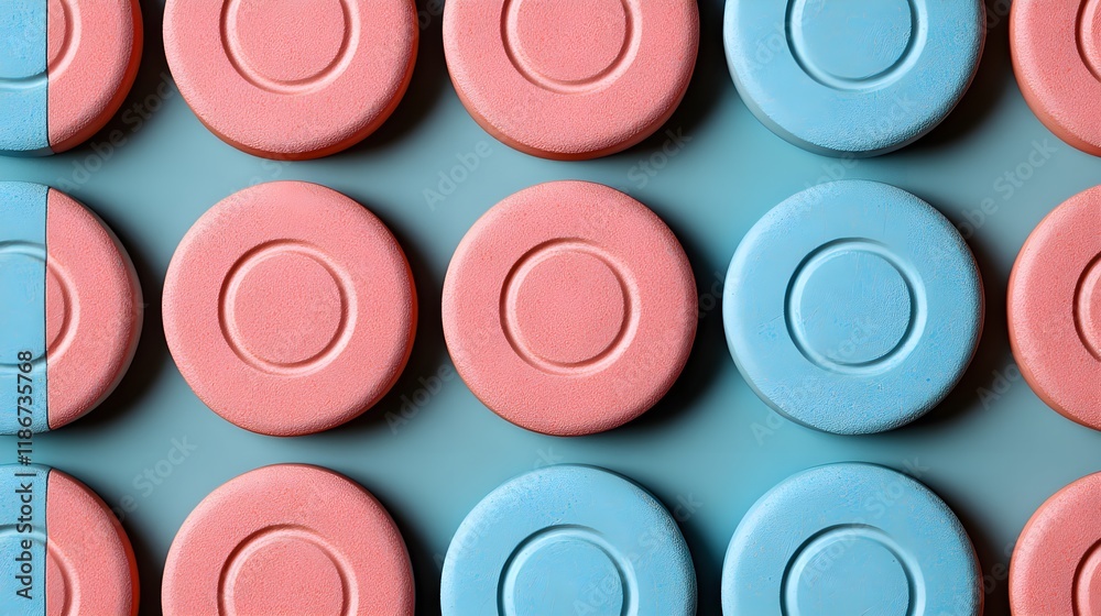 Pastel Dots Pattern in Shades of Pink and Blue for Background Design Pastel Dots Pattern in Shades of Pink and Blue for Background Design