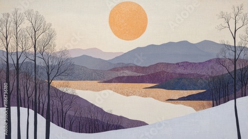 Canvastavla Winter Solstice Gradient Background Design