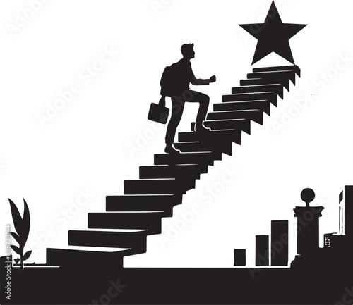businessman on stairs