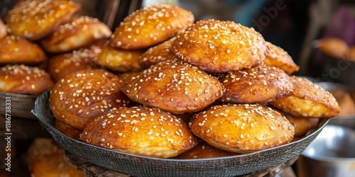 Cakwe snacks are popular traditional bread often found at roadside stalls, showcasing the enticing allure of Cakwe as a favorite choice for quick, flavorful street food delights. photo