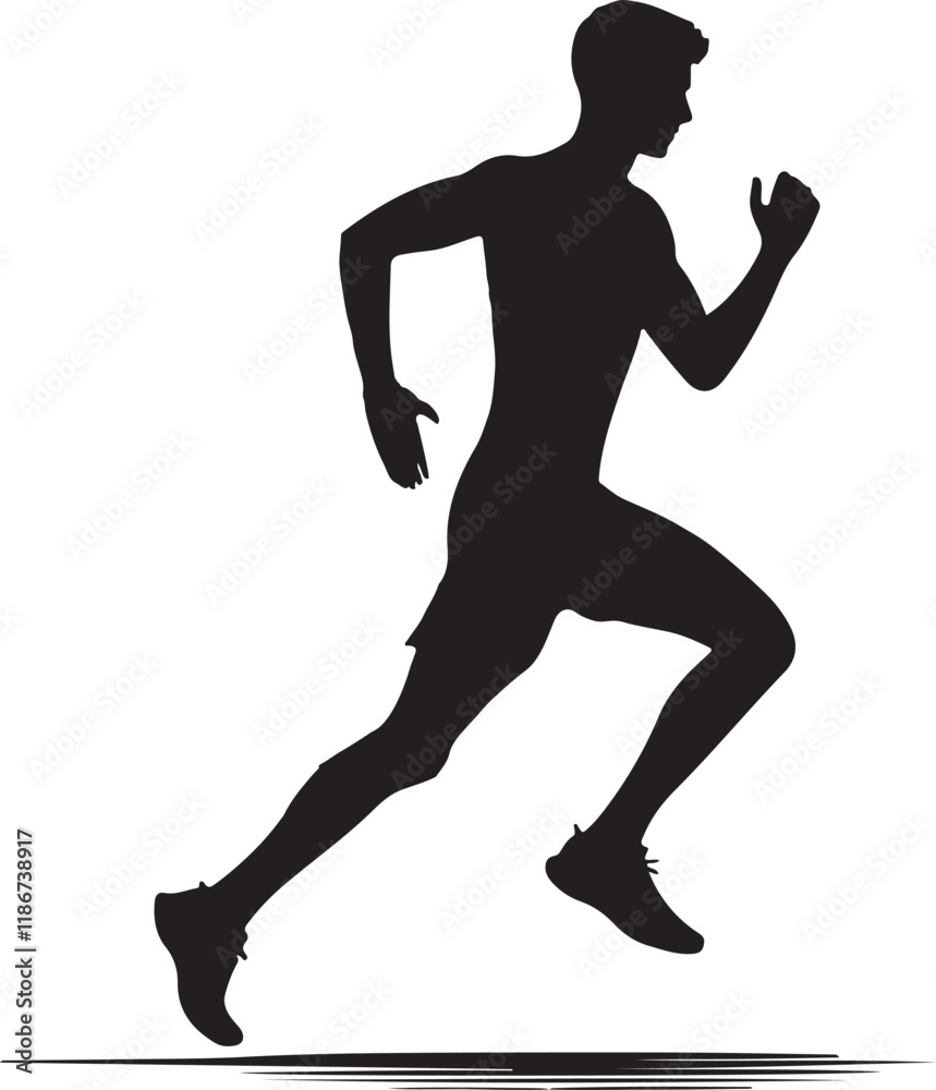 silhouette of a person running silhouette of a person running