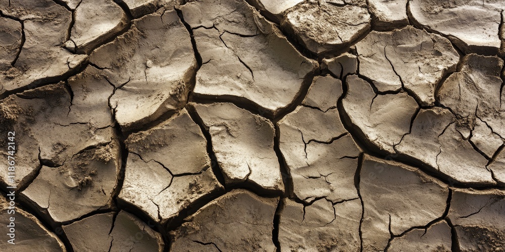 Close up detail showcasing the cracked soil mud pattern, highlighting the effects of desertification. This image emphasizes the intricate mud pattern resulting from desertification processes. Close up detail showcasing the cracked soil mud pattern, highlighting the effects of desertification. This image emphasizes the intricate mud pattern resulting from desertification processes.