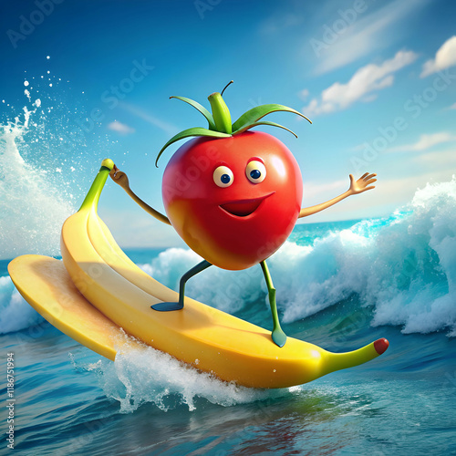 a-tomato-floating-like-a-surfboard--with-a-tiny-ba