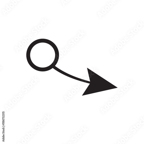 Black arrow vector icon