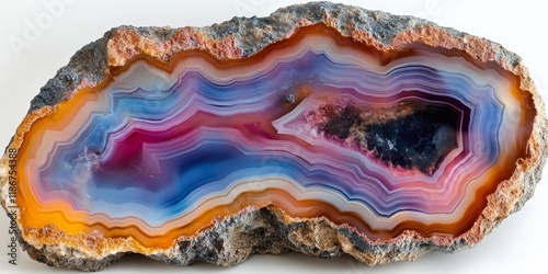 Stunning agate slices showcasing vibrant colors and unique textures, capturing the essence of beautiful agate in every piece. Explore the captivating beauty of agate s colorful artistry. photo