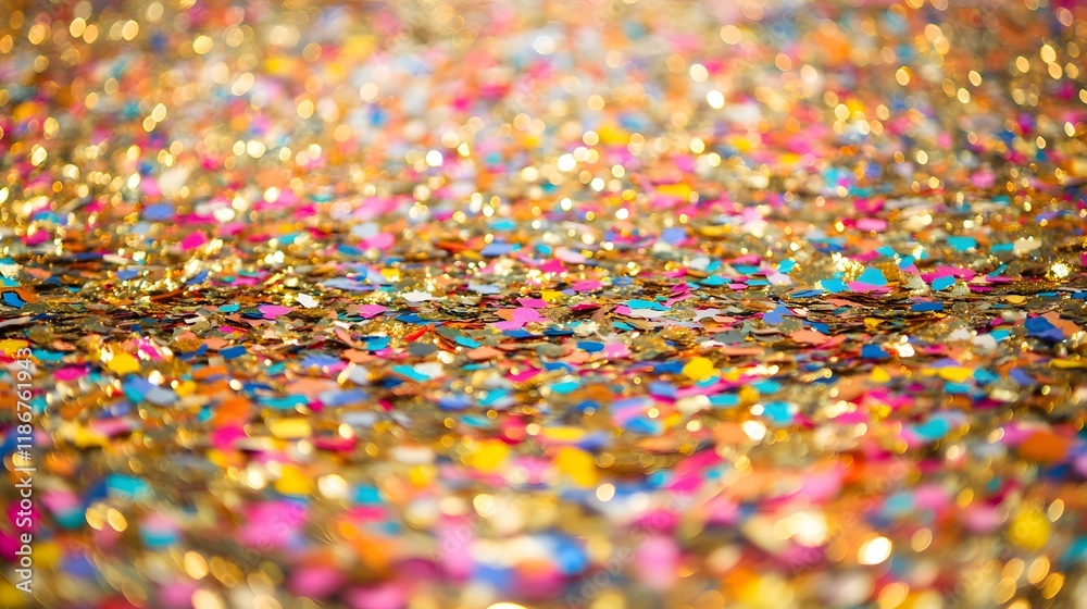 Obraz premium Colorful Confetti Glitter Festive Background