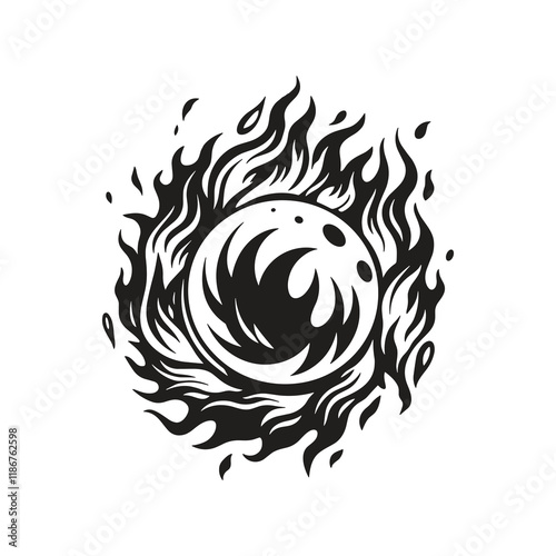 elegant illustration of fireball vector