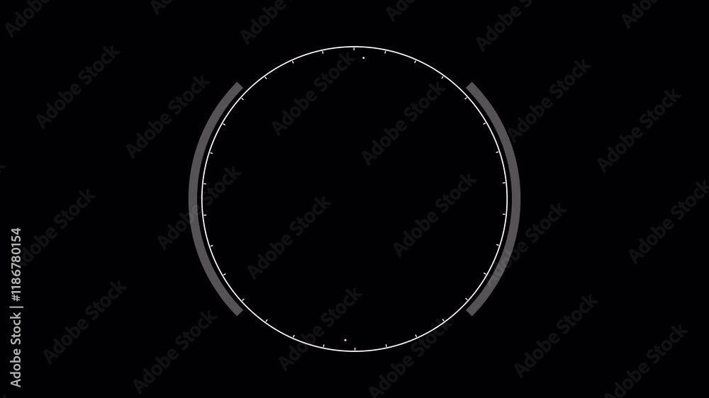 Circle element HUD Target digital Infographic.PNG Alpha. Technological 2D generated. Transferring data electronic impulse. Abstract technological background.