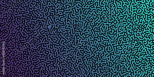 Abstract Reaction-diffusion Turing pattern natural texture blue, purple gradient color scheme. Linear design with biological shapes. Organic lines Memphis. abstract truing organic wallpaper design.	
