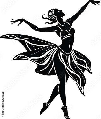 A dancer silhouette vector illustration