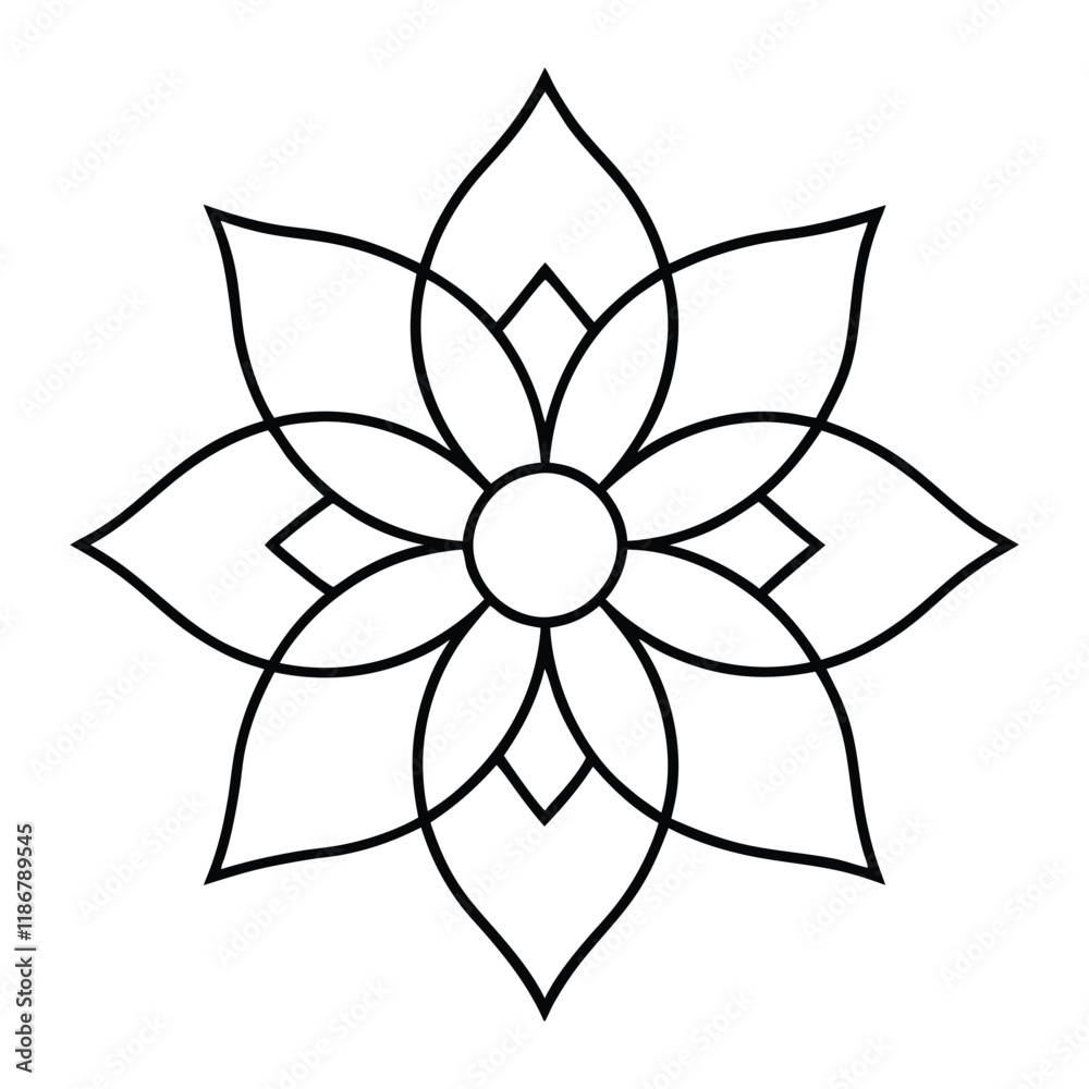 abstract line art mandala design vector abstract line art mandala design vector