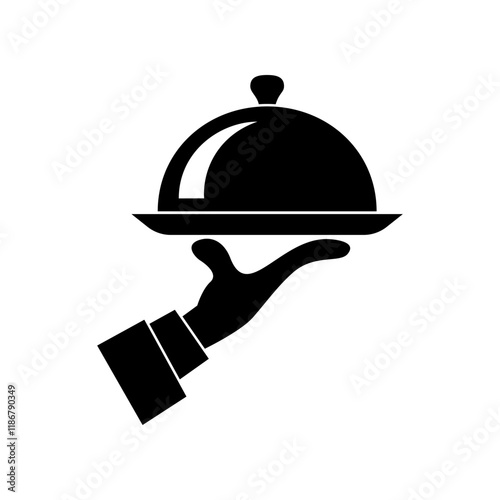Hand and tray icon template