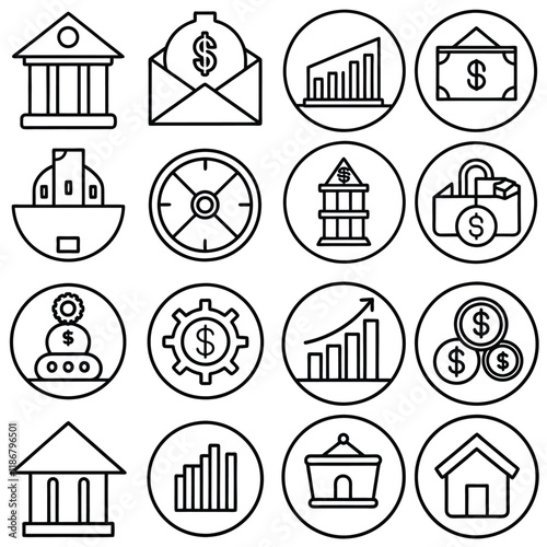 Set of 4 finance icon 
