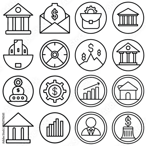 Set of 4 finance icon 
