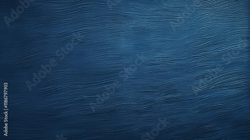 Calm deep blue background with subtle wave patterns reflecting serene
