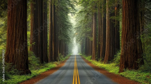 Picturesque Drive Through Redwood National Forest