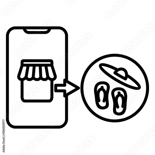 Purchasing souvenirs icon
