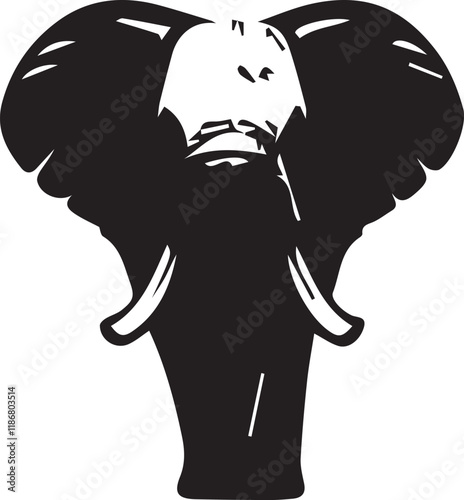 Elephant silhouette vector EPS