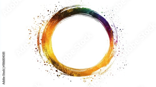 Colorful Abstract Circle Frame.