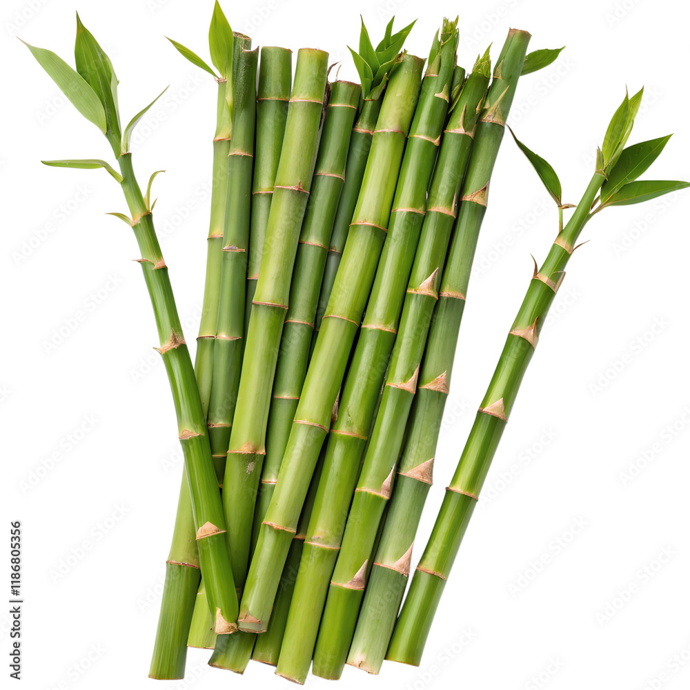 Fototapeta premium bamboo isolated on white background