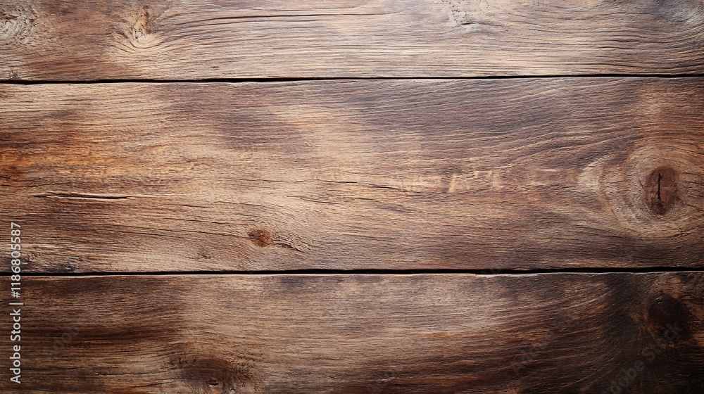Fototapeta premium Rustic aged wooden plank background with rich texture and natural brown hues : Generative AI
