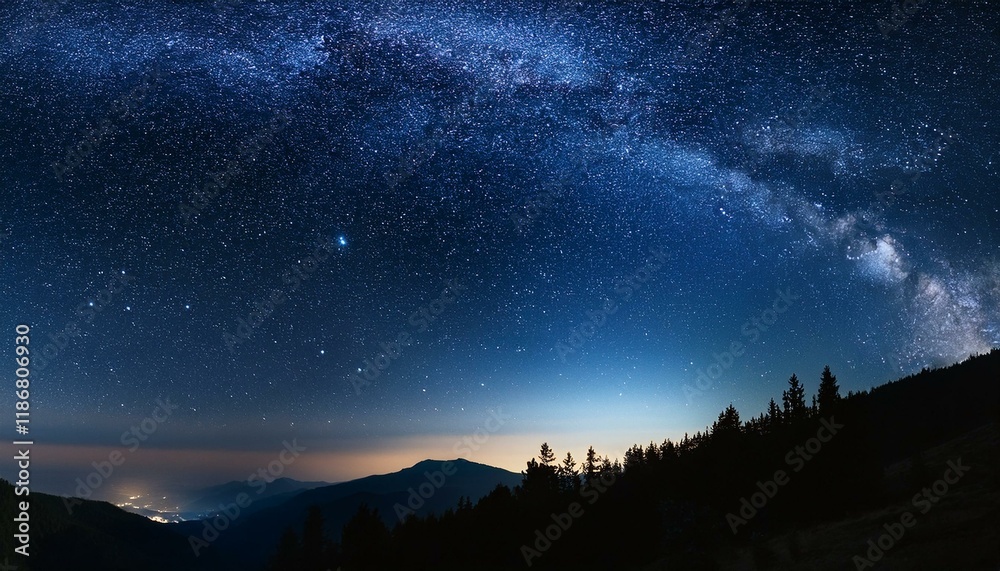 Fototapeta premium Night sky with beautiful galaxy milky way view