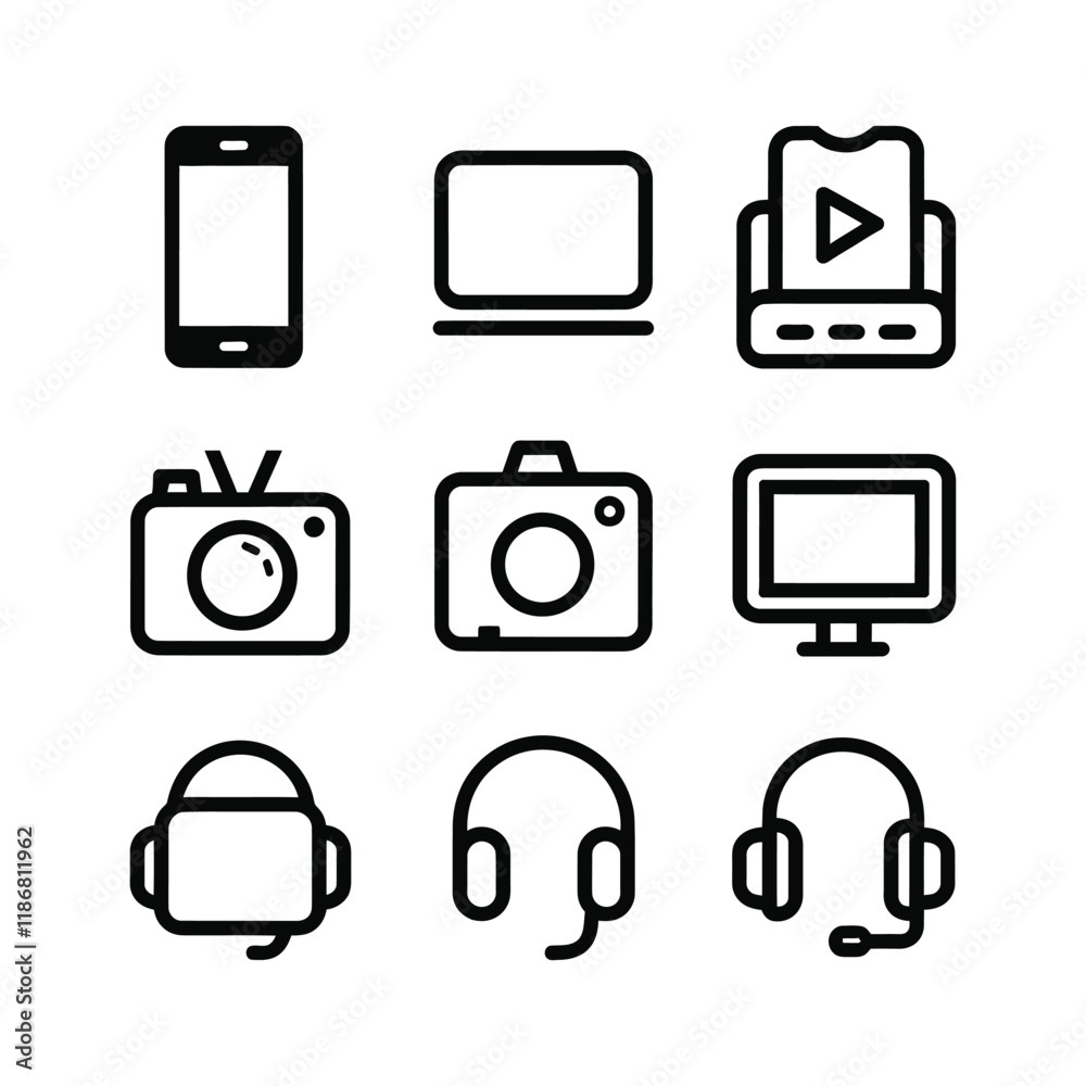 Technology icon set and illustration Technology icon set and illustration