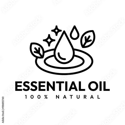 Essential oil drop icon set for beauty, skincare, natural, certificate, cream, shampoo, moisturizer, spa wellness fragrance, label, logo, badge, symbol, green, line, flat vector, isolated illustration
