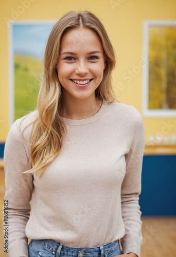 Portrait einer Erzieherin im Kindergarten